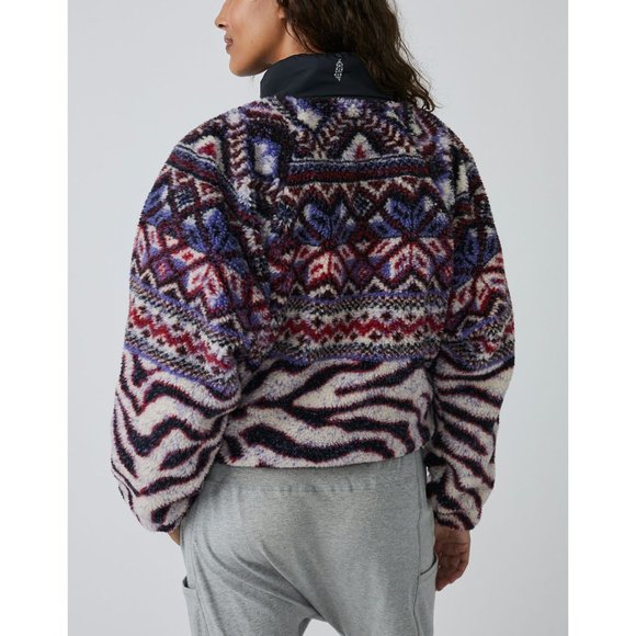 🎉LAST CHANCE🎉 FP MOVEMENT Rocky Ridge Pullover Jacket / Purple Zebra Combo - Picture 3 of 6